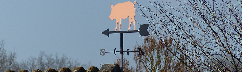 piglet weathervane